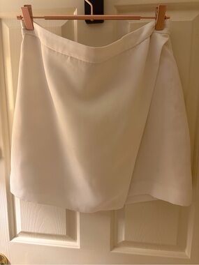 Banana Republic Cream Mini Wrap Skirt